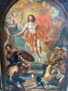 The resurrection of Christ painting Flemish School 17th century 