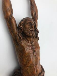 Antique palm wood sculpted corpus 