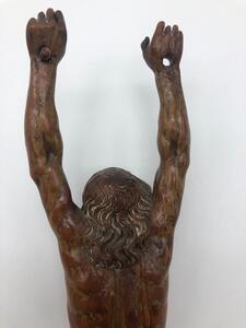 Antique palm wood sculpted corpus 