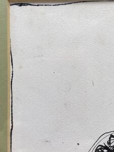 1925 ink drawing of a seated woman signed Marcel Gromaire 