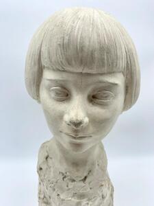 Rare antique plaster Art Deco bust by Léon Gobert 