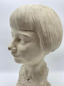 Rare antique plaster Art Deco bust by Léon Gobert 