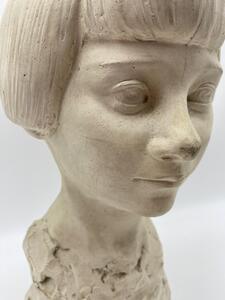 Rare antique plaster Art Deco bust by Léon Gobert 