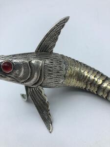 Spanish 800 silver and partially gilded articulated swordfish 