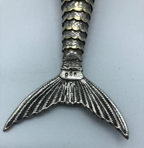 Spanish 800 silver and partially gilded articulated swordfish 