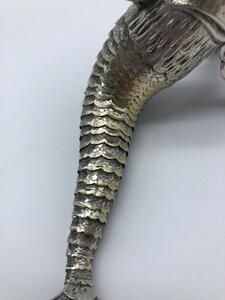 Spanish 800 silver and partially gilded articulated swordfish 