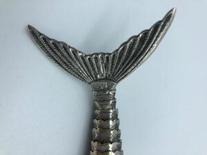 Spanish 800 silver and partially gilded articulated swordfish 