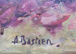 Alfred Bastien painting of a flower bouquet 