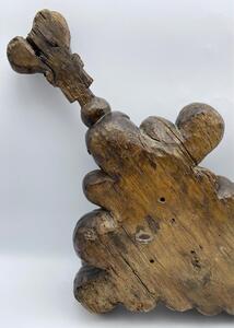 Antique oak wooden carved cornucopia 