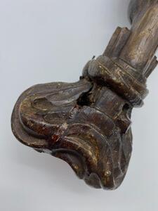 Antique oak wooden carved cornucopia 