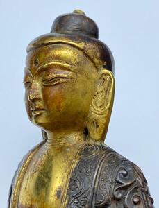 Antique Nepalese gilt bronze Buddha Amitabha 
