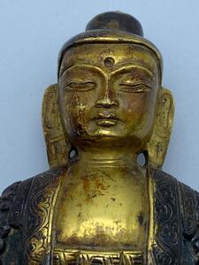 Antique Nepalese gilt bronze Buddha Amitabha 