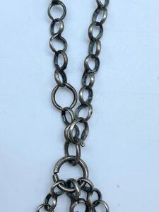 Antique Berber silver ear amulet and chain 