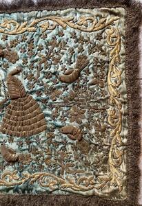 Antique Zardozi goldwork Indo Persian embroidery 