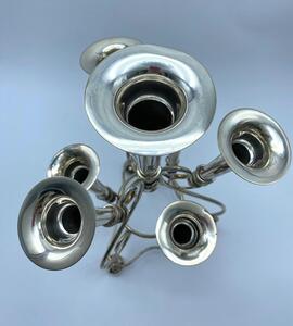 Antique silver plated trumpet Art Nouveau Epergne flowerholder