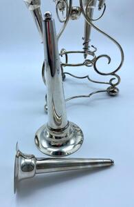 Antique silver plated trumpet Art Nouveau Epergne flowerholder