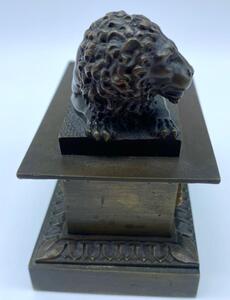 French Empire bronze patinated encrier 