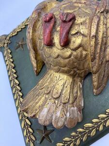 Antique carved giltwood dove 