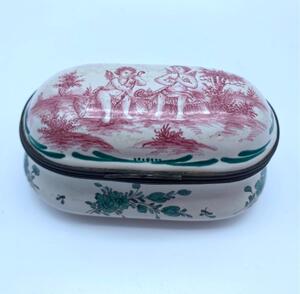 Antique Sceaux faience snuffbox 