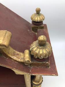 Antique wood carved and partially gilded small altar 