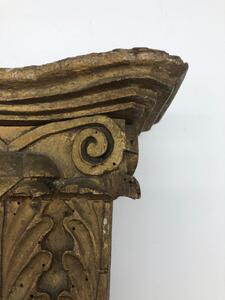 Antique wooden Corinthian capital  