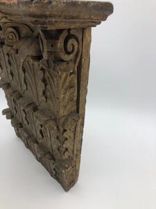 Antique wooden Corinthian capital  