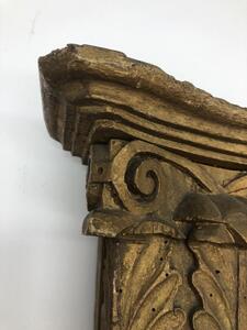 Antique wooden Corinthian capital  