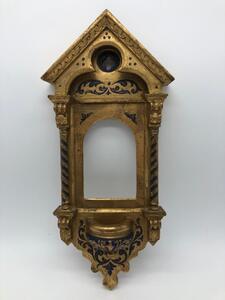 Italian Renaissance style tabernacle frame and stoup