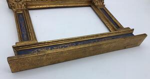 Antique wooden goldleaf polychrome tabernacle frame