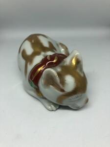 Antique Japanese porcelain sleeping cat