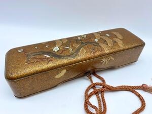 Rare Marquise de Sévigné antique Japanese lacquer Maki-e Fubako 