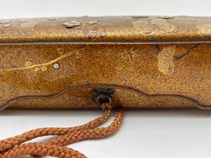 Rare Marquise de Sévigné antique Japanese lacquer Maki-e Fubako 