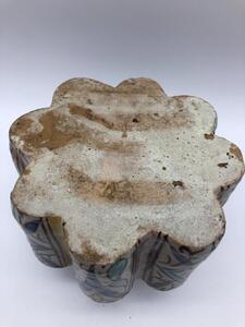 Islamic tin glazed pottery inkwell 