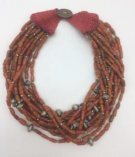 Vintage 1951 coral online nagaland necklace