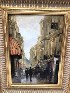 Impressionistic oil painting city street view