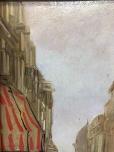 Impressionistic oil painting city street view