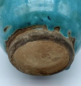 Islamic Persian Safavid ceramic turquoise vase 