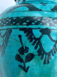 Islamic Persian Safavid ceramic turquoise vase 