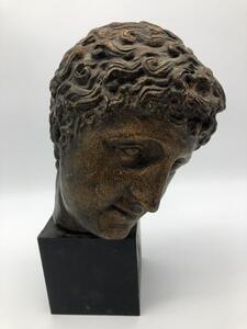 Antique Roman style terracotta head of Antinous