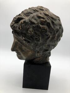 Antique Roman style terracotta head of Antinous