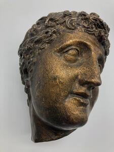 Antique Roman style terracotta head of Antinous