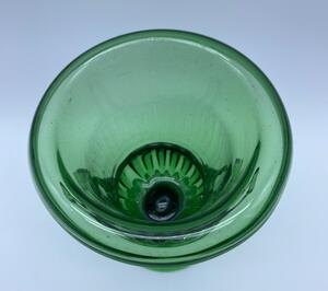 Antique green glass urn 