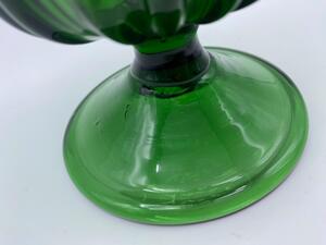 Antique green glass urn 