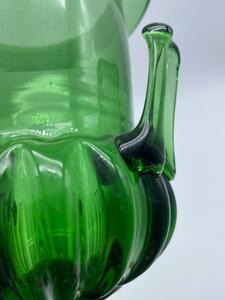 Antique green glass urn 