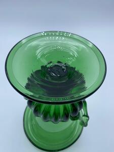 Antique green glass urn 