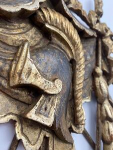 XIX wood carved gilded armorial 