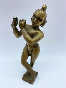 Antique Indian bronze Krishna statue 