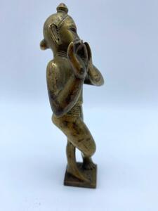 Antique Indian bronze Krishna statue 