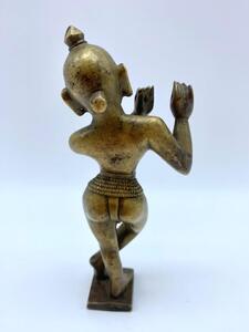 Antique Indian bronze Krishna statue 