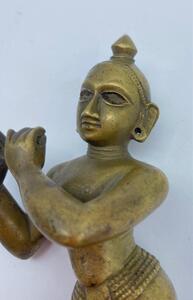 Antique Indian bronze Krishna statue 